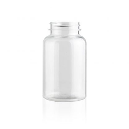 Clear PET Plastic Bottles - Wide Mouth Round Packers
