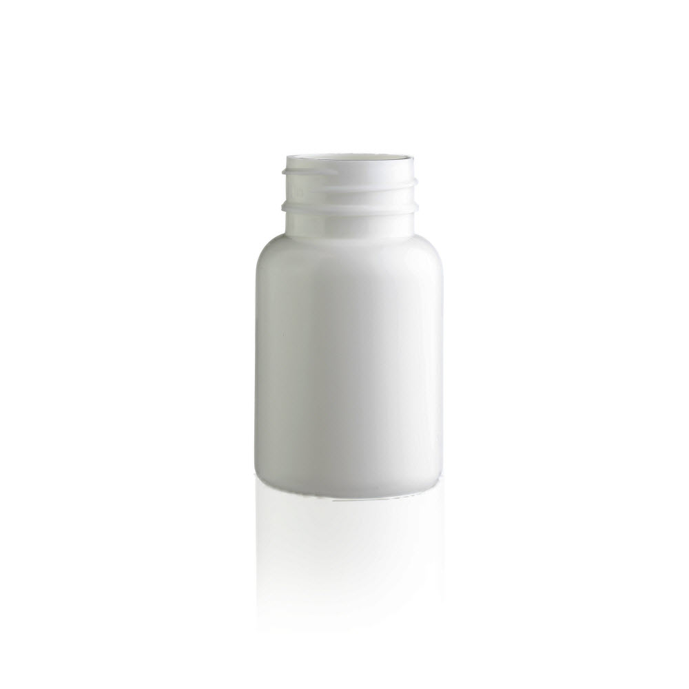 White HDPE Plastic Bottles - Wide Mouth Round Packers