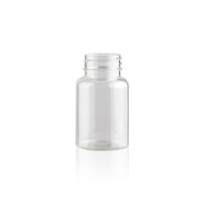 Clear PET Plastic Bottles - Wide Mouth Round Packers