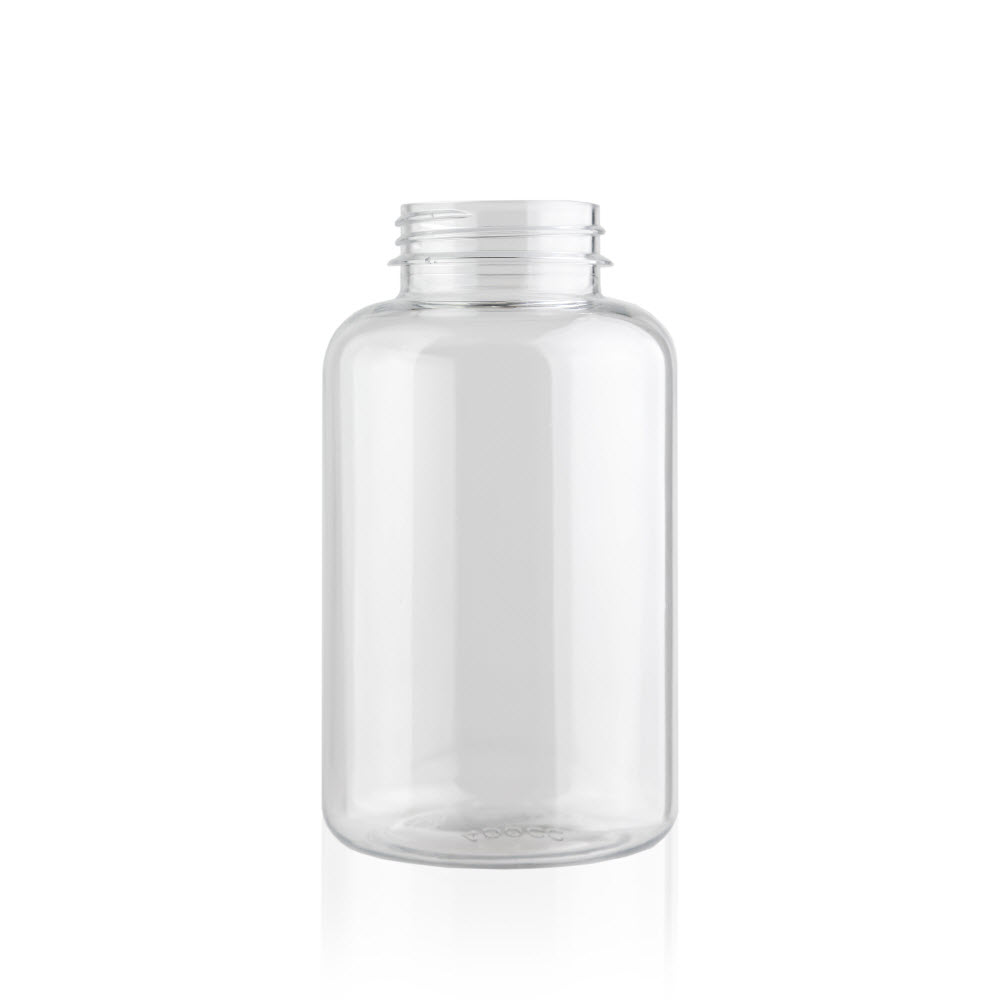 Clear PET Plastic Bottles - Wide Mouth Round Packers