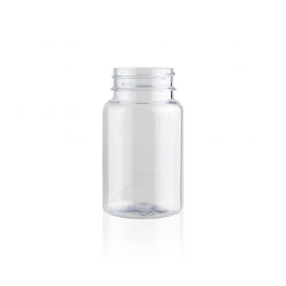 Clear PET Plastic Bottles - Wide Mouth Round Packers