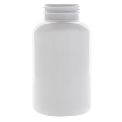 White PET Plastic Bottles - Wide Mouth Round Packers