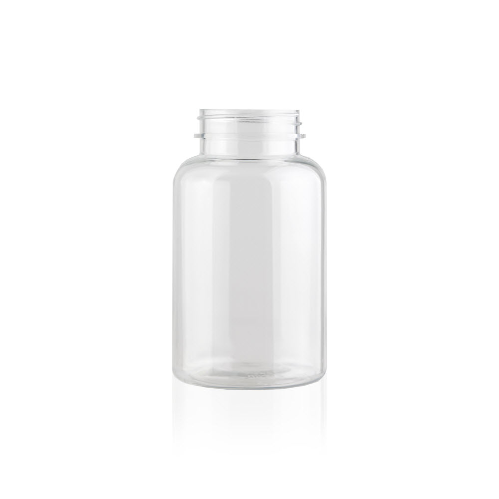 Clear PET Plastic Bottles - Wide Mouth Round Packers