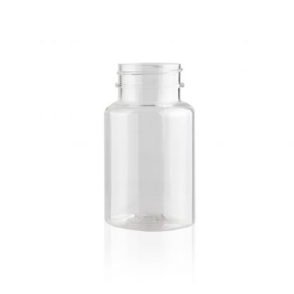 Clear PET Plastic Bottles - Wide Mouth Round Packers