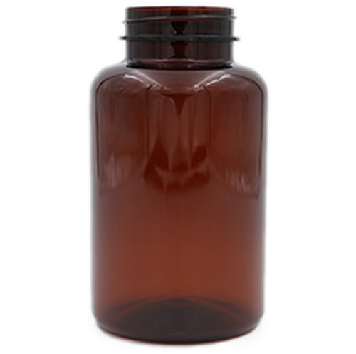 amber plastic pet wide mouth packer 300 cc